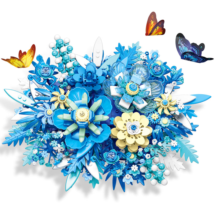 Blue Dried Flower (917 Pieces)