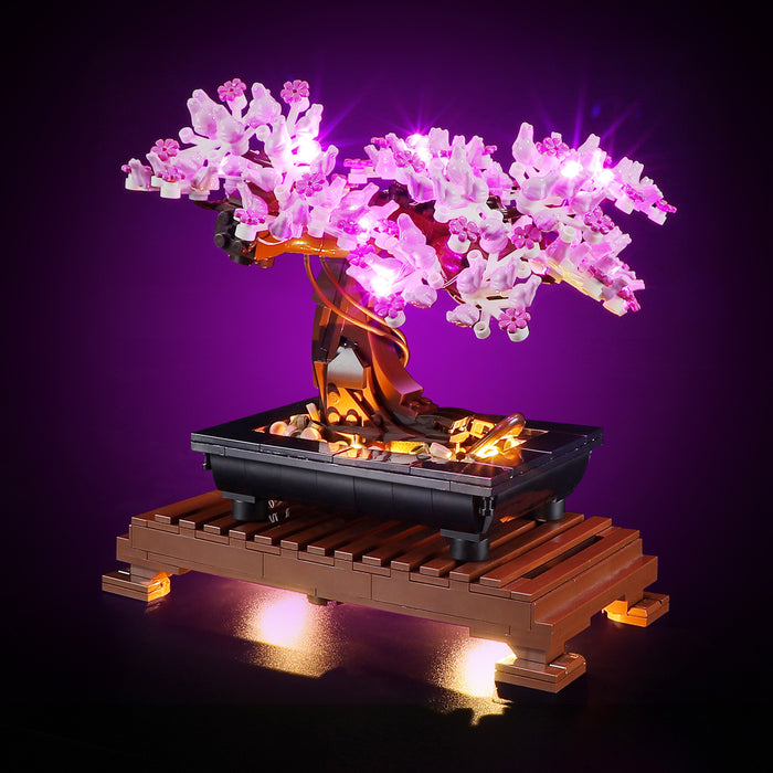lego bonsai tree with frogs BOOZUU Light Kit for LEGO? Bonsai Tree 10281 (Pink): Enhance Your Display