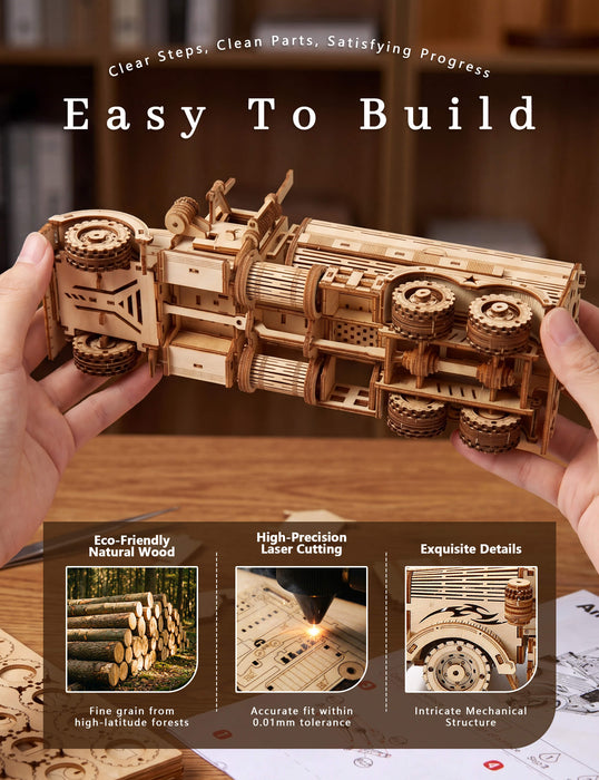 Paintable Wooden Tanker Truck Puzzle