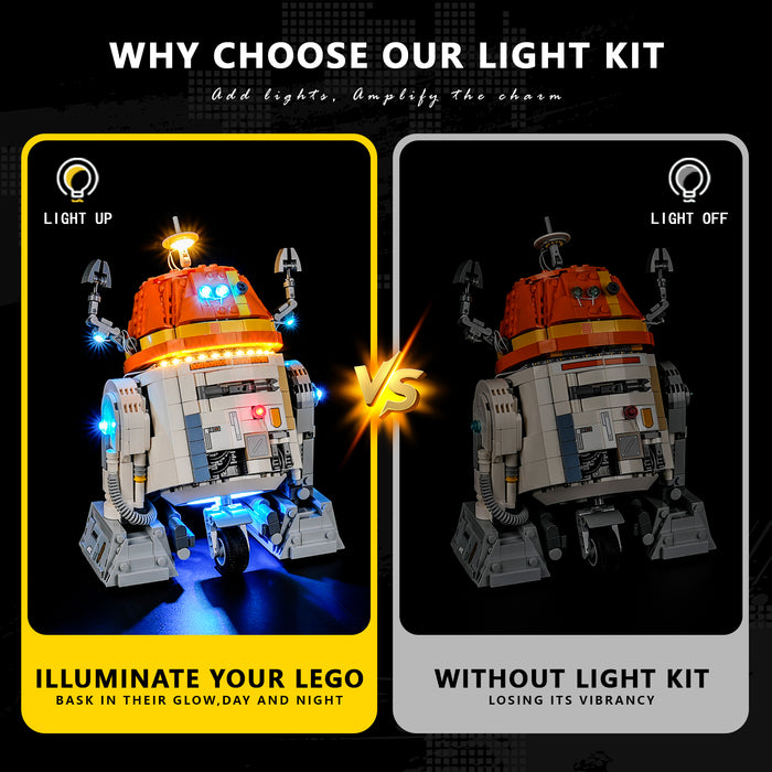 Light Kit for Chopper (C1-10P) Astromech Droid 75416