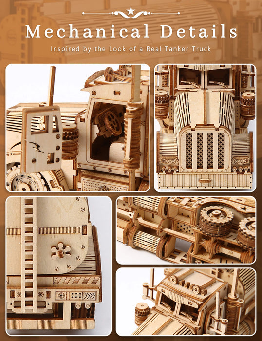 Paintable Wooden Tanker Truck Puzzle