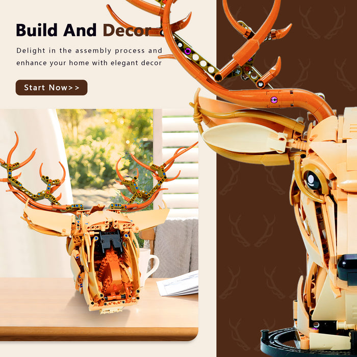 BOOZUU Deer Head Building Set