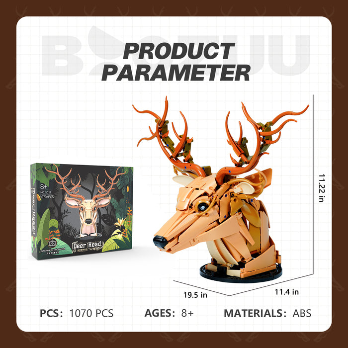 BOOZUU Deer Head Building Set