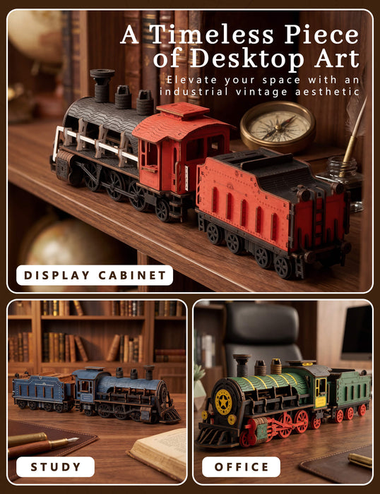 Paintable Wooden Steam Train Puzzle