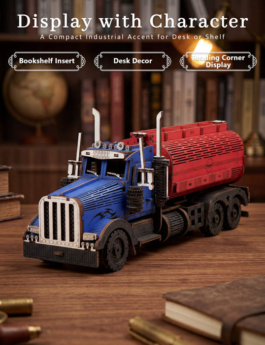 Paintable Wooden Tanker Truck Puzzle