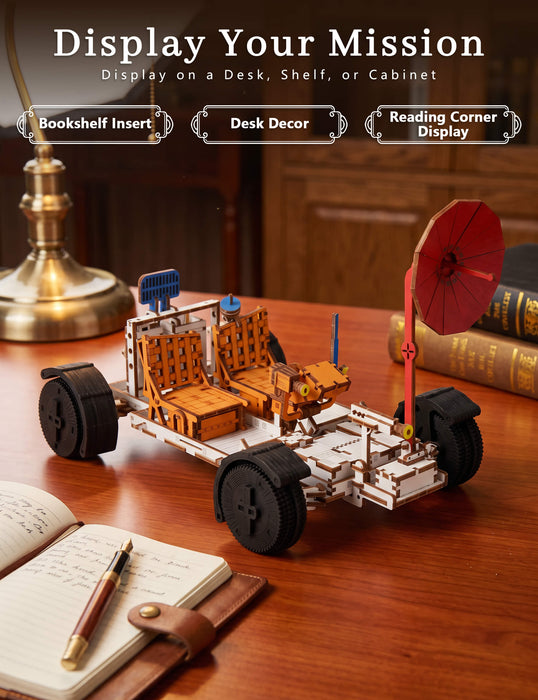 Paintable Wooden Lunar Rover Puzzle