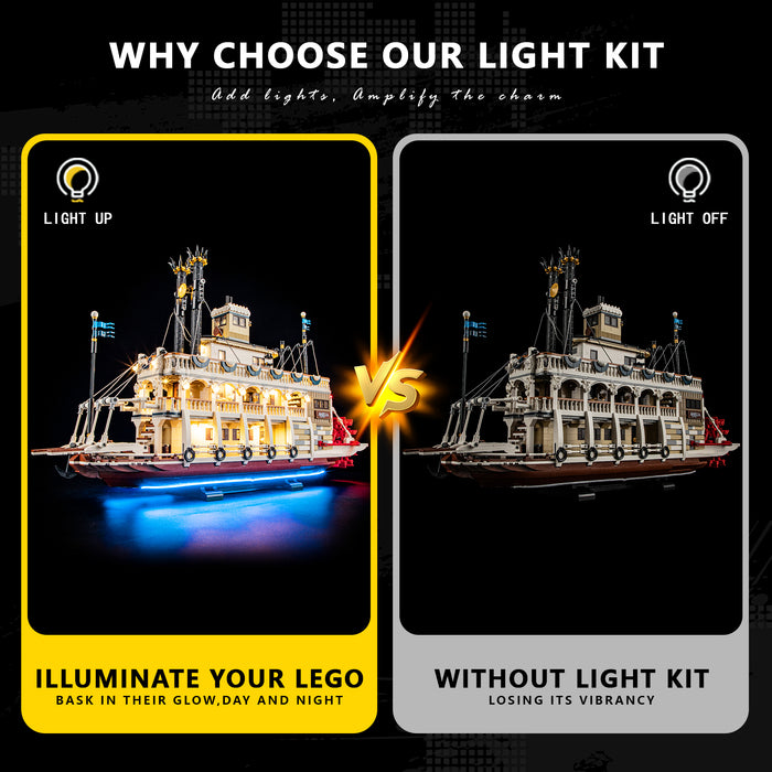 Light Kit for River Steamboat 21356