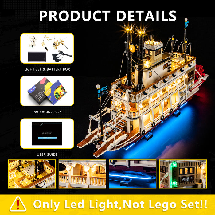 Light Kit for River Steamboat 21356