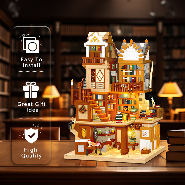 BOOZUU Medieval Library Building Set