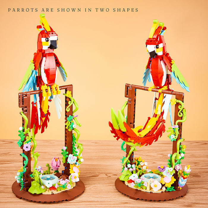 Red Parrot (636 Pieces)