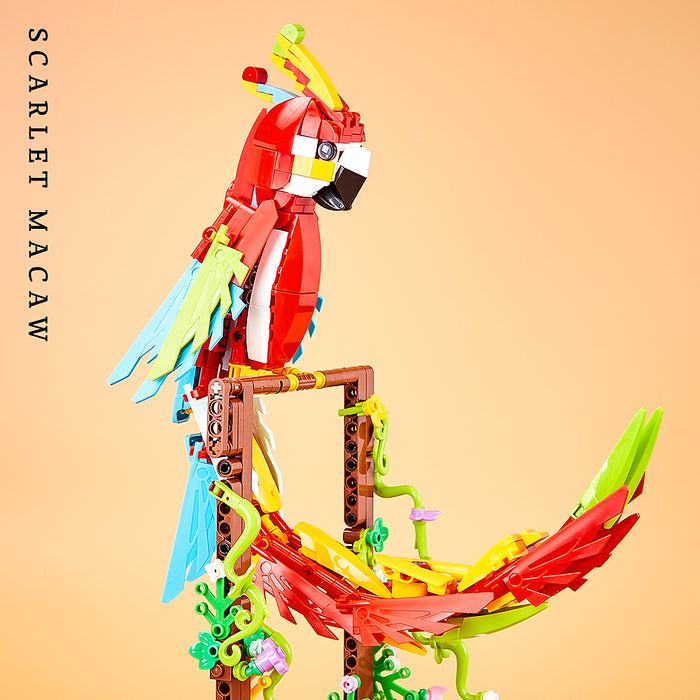 Red Parrot (636 Pieces)