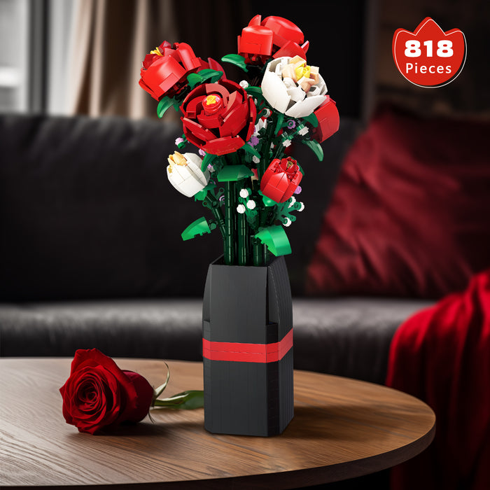 BOOZUU Red Rose Building Set