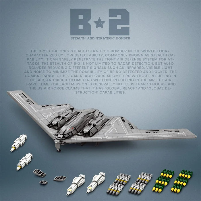 B2 Ghost Bomber Fighter  (2063 Pieces)