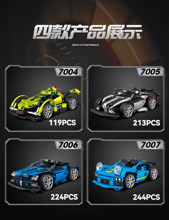 2024 new City Technique Racing Car old classic Speed Champions Sport Building Brick Super Racers F1 Great Vehicles Sembo Block