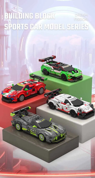 SEMBO Cool Fission Sports Car Building Blocks Kits MOC Famous Car Model Racing Vehicle Assembly Bricks Ornaments Toys Boys Gifts