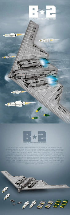 B2 Ghost Bomber Fighter  (2063 Pieces)