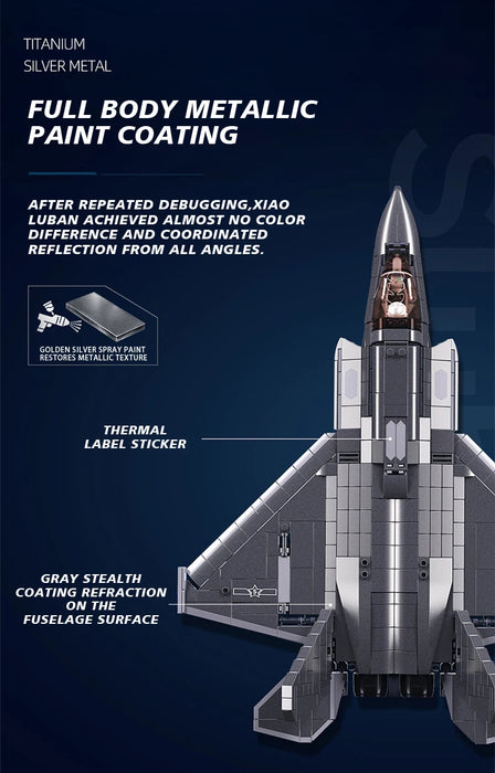 J-35 Fighter Warplane (838 Pieces)-No Box