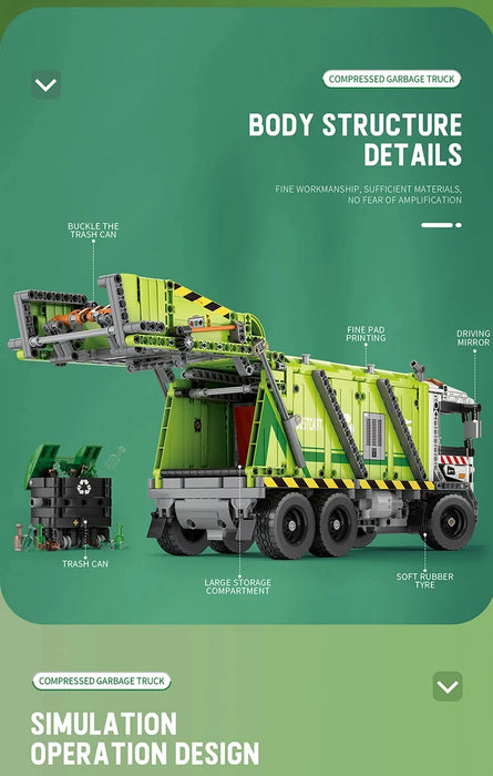 Garbage Truck (1468 Pieces)-No Box