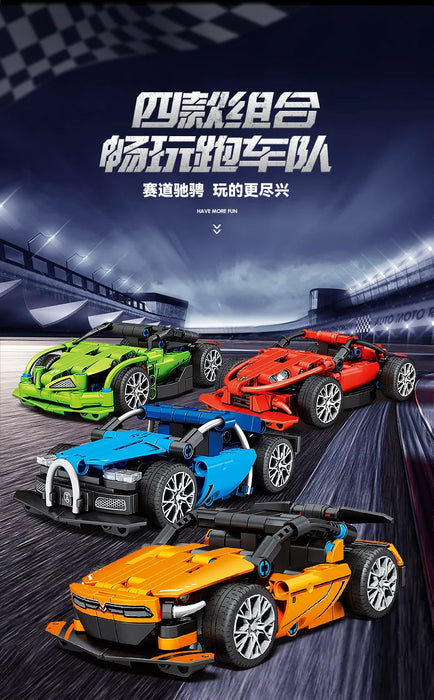 2024 new City Technique Racing Car old classic Speed Champions Sport Building Brick Super Racers F1 Great Vehicles Sembo Block