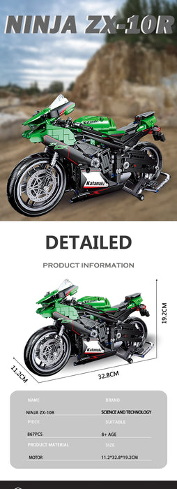 ZX-10R Motorcycle (867 Pieces)