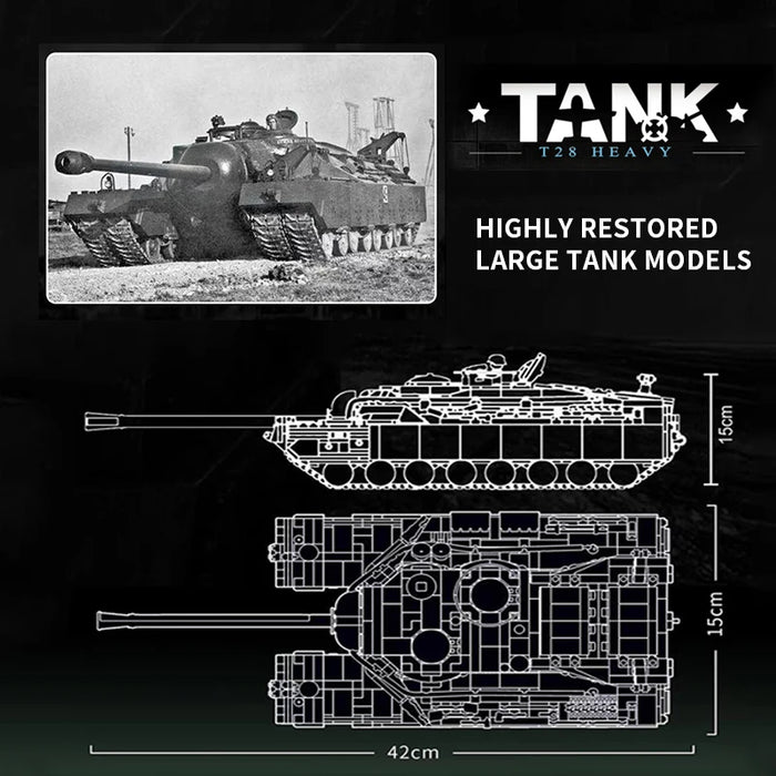 T28 Heavy Tank(2986 Pieces)-No Box