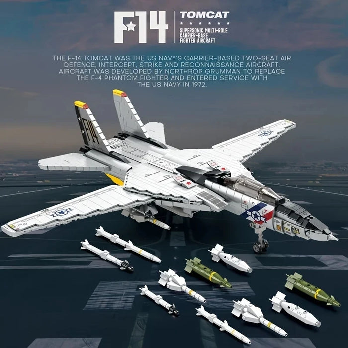 Tomcat F14 Fighter Aircraft (1600 Pieces)