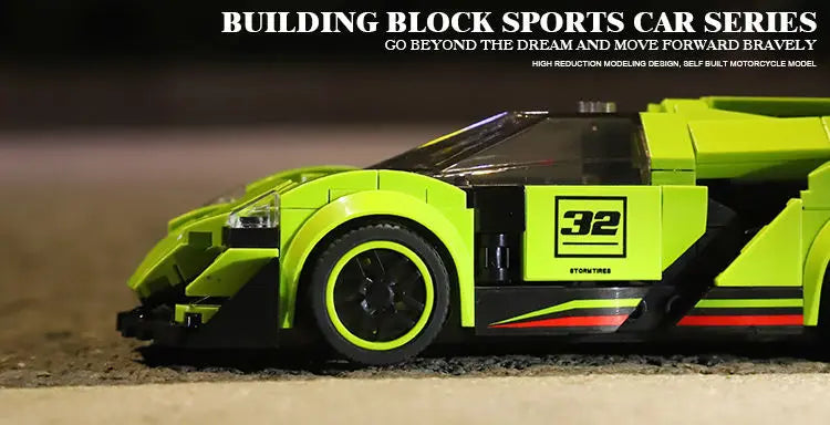 Car Series Building Blocks Model Sets Sports Racing Speed Champion DIY Educational Bricks Toys Boys Kids Adult Christmas Gifts