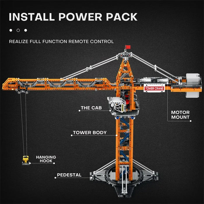 Remote Control Tower Crane (1288 Pieces)