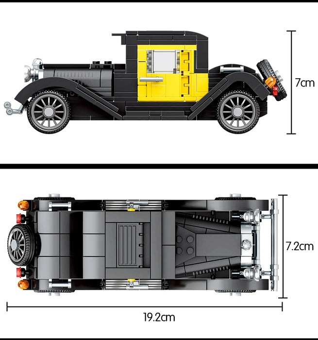 SEMBO BLOCK Classic Car Model Building Block Classic Convertible Racing Block City Car Children's Puzzle Toy Birthday Gift