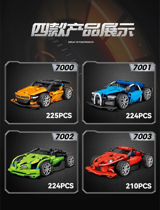 2024 new City Technique Racing Car old classic Speed Champions Sport Building Brick Super Racers F1 Great Vehicles Sembo Block