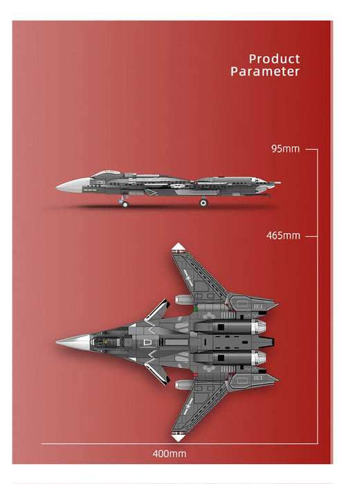 Military Shipboard Fighter Aircraft  (960 Pieces)-No Box