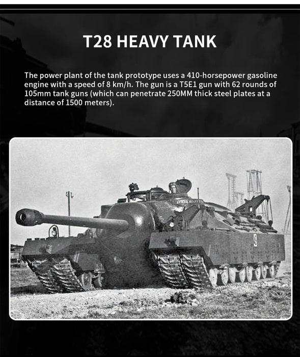 T28 Heavy Tank(2986 Pieces)-No Box