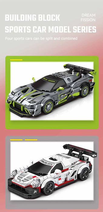 SEMBO Cool Fission Sports Car Building Blocks Kits MOC Famous Car Model Racing Vehicle Assembly Bricks Ornaments Toys Boys Gifts