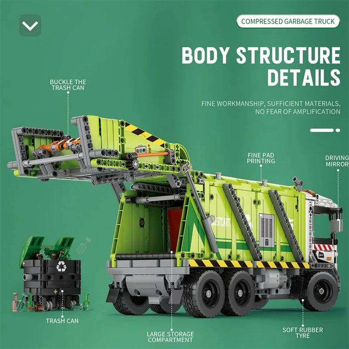 Garbage Truck (1468 Pieces)-No Box