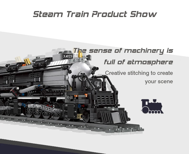 Steam Locomotive Railway  (1608 Pieces)