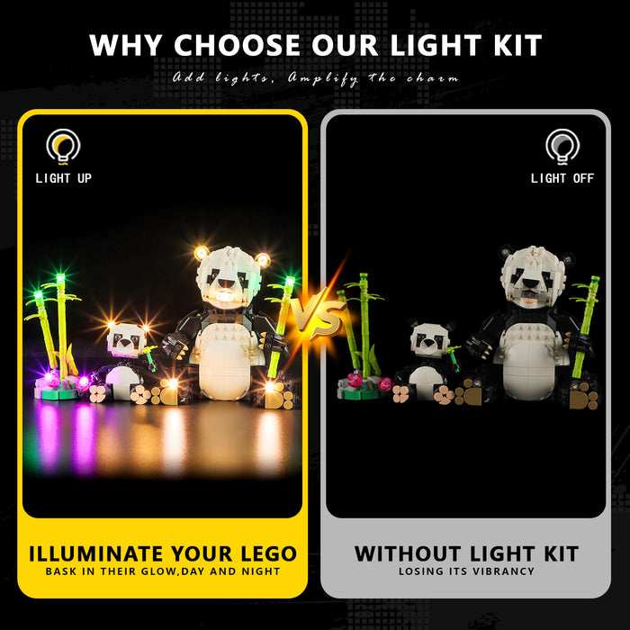 Light Kit for Wild Animals Panda Family 31165