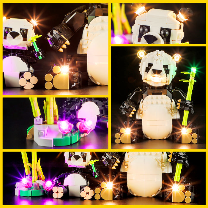 Light Kit for Wild Animals Panda Family 31165